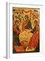 The Hospitality of Abraham and His Wife Sarah to the Three Angels, Greek Icon, 17th Century-null-Framed Giclee Print