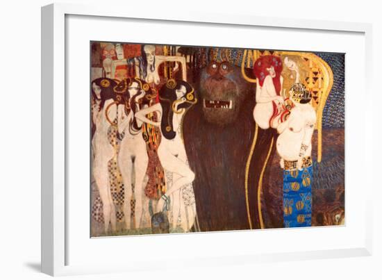 The Hostile Force, c.1902-Gustav Klimt-Framed Premium Giclee Print