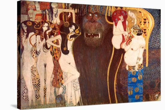 The Hostile Force, c.1902-Gustav Klimt-Stretched Canvas