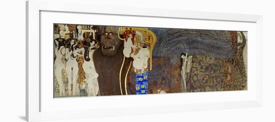 The Hostile Powers, the Titan Typhoeus, the Three Gorgons, Voluptiousness, Wantonness, Immoderation-Gustav Klimt-Framed Giclee Print