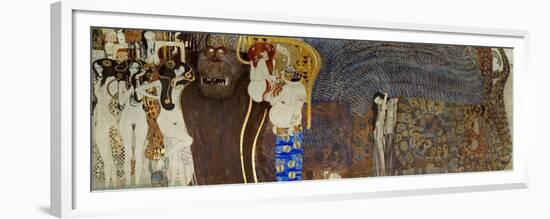 The Hostile Powers, the Titan Typhoeus, the Three Gorgons, Voluptiousness, Wantonness, Immoderation-Gustav Klimt-Framed Giclee Print