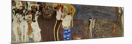 The Hostile Powers, the Titan Typhoeus, the Three Gorgons, Voluptiousness, Wantonness, Immoderation-Gustav Klimt-Mounted Giclee Print