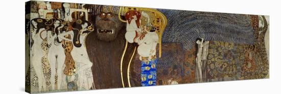 The Hostile Powers, the Titan Typhoeus, the Three Gorgons, Voluptiousness, Wantonness, Immoderation-Gustav Klimt-Stretched Canvas