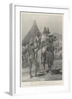 The Hostilities in Nigeria, a British Expeditionary Officer Interviewing a Chief-Richard Caton Woodville II-Framed Giclee Print