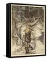 'The hot blood burns like fire!', illustration from 'Siegfried and the Twilight of the Gods', 1924-Arthur Rackham-Framed Stretched Canvas