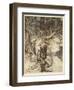 'The hot blood burns like fire!', illustration from 'Siegfried and the Twilight of the Gods', 1924-Arthur Rackham-Framed Giclee Print