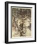 'The hot blood burns like fire!', illustration from 'Siegfried and the Twilight of the Gods', 1924-Arthur Rackham-Framed Giclee Print