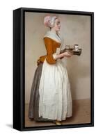 The Hot Chocolate Girl, about 1744/45-Jean-Etienne Liotard-Framed Stretched Canvas