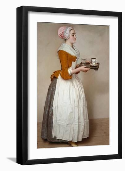 The Hot Chocolate Girl, about 1744/45-Jean-Etienne Liotard-Framed Giclee Print