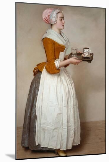 The Hot Chocolate Girl, about 1744/45-Jean-Etienne Liotard-Mounted Giclee Print
