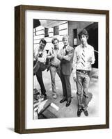 The Hot Rock, from Left: Ron Leibman, George Segal, Robert Redford, Paul Sand, 1972-null-Framed Photo