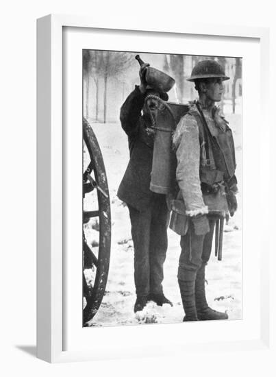 The Hot Soup Man at the Front, First World War, 1916-null-Framed Giclee Print