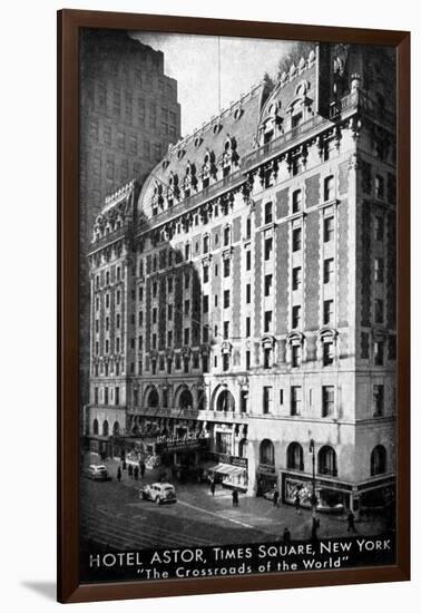 The Hotel Astor, Times Square, New York, C1930S-null-Framed Giclee Print