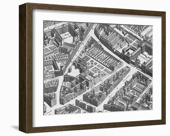 The Hotel De Conde as Depicted on the 1739 Turgot Map of Paris-null-Framed Giclee Print