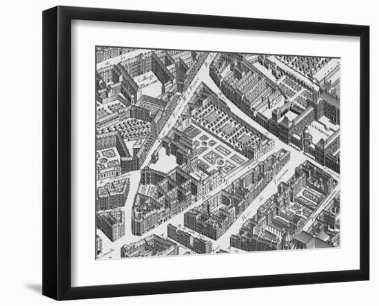 The Hotel De Conde as Depicted on the 1739 Turgot Map of Paris-null-Framed Giclee Print