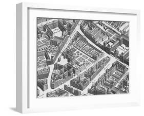 The Hotel De Conde as Depicted on the 1739 Turgot Map of Paris-null-Framed Giclee Print
