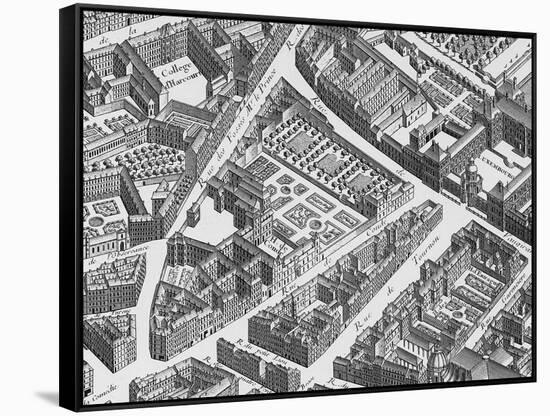 The Hotel De Conde as Depicted on the 1739 Turgot Map of Paris-null-Framed Stretched Canvas