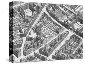 The Hotel De Conde as Depicted on the 1739 Turgot Map of Paris-null-Stretched Canvas
