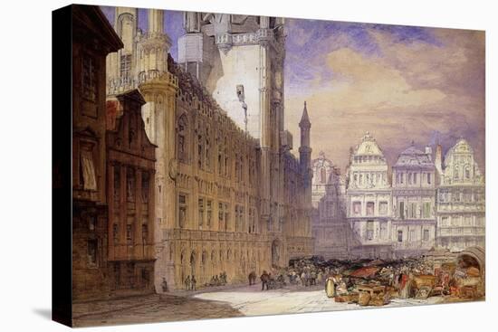 The Hotel de Ville, Brussels-William Callow-Stretched Canvas