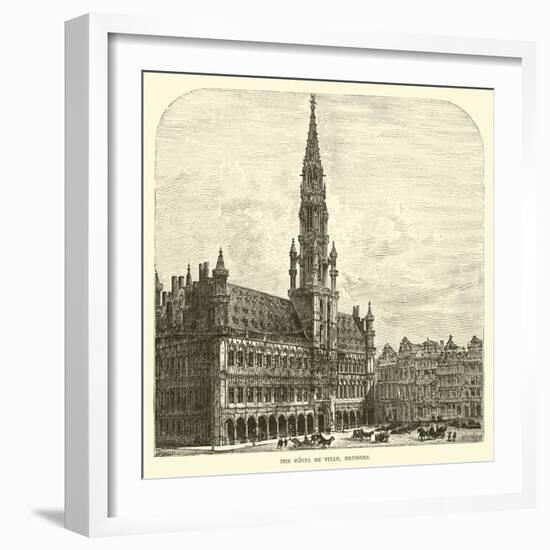 The Hotel De Ville, Brussels-null-Framed Giclee Print