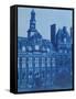 The Hotel De Ville in Paris, 1853 (Cyanotype)-Henri Jean-louis Le Secq-Framed Stretched Canvas