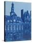 The Hotel De Ville in Paris, 1853 (Cyanotype)-Henri Jean-louis Le Secq-Stretched Canvas