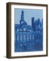 The Hotel De Ville in Paris, 1853 (Cyanotype)-Henri Jean-louis Le Secq-Framed Giclee Print