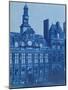 The Hotel De Ville in Paris, 1853 (Cyanotype)-Henri Jean-louis Le Secq-Mounted Giclee Print