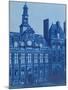 The Hotel De Ville in Paris, 1853 (Cyanotype)-Henri Jean-louis Le Secq-Mounted Giclee Print