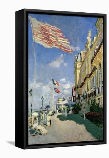 The Hotel des Roches Noires at Trouville, 1870-Claude Monet-Framed Stretched Canvas