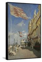 The Hotel des Roches Noires at Trouville-Claude Monet-Framed Stretched Canvas