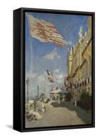 The Hotel des Roches Noires at Trouville-Claude Monet-Framed Stretched Canvas