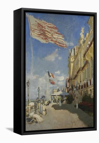 The Hotel des Roches Noires at Trouville-Claude Monet-Framed Stretched Canvas