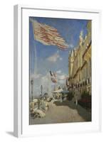 The Hotel des Roches Noires at Trouville-Claude Monet-Framed Giclee Print