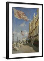 The Hotel des Roches Noires at Trouville-Claude Monet-Framed Giclee Print