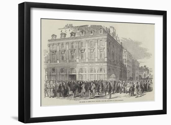 The Hotel Du Rhin, Place Vendome, Late the Residence of Louis Napoleon-null-Framed Giclee Print