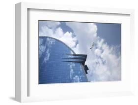 The hotel W of Barcelona, glass front, Catalonia, Spain-Peter Kreil-Framed Photographic Print