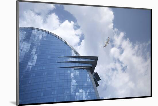 The hotel W of Barcelona, glass front, Catalonia, Spain-Peter Kreil-Mounted Photographic Print