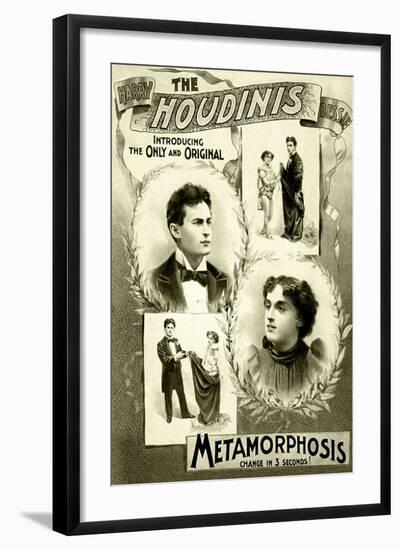 The Houdinis, Harry, Bessie Introducing the Only and Original-null-Framed Art Print