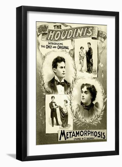 The Houdinis, Harry, Bessie Introducing the Only and Original-null-Framed Art Print