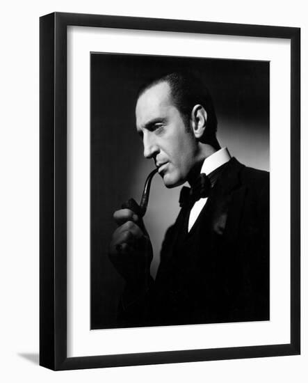 The Hound of the Baskervilles, Basil Rathbone, 1939-null-Framed Photo