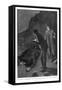 The Hound of the Baskervilles Holmes and Watson Discover 'A Prostrate Man-Sidney Paget-Framed Stretched Canvas