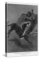 The Hound of the Baskervilles Holmes and Watson Watch the Fearful Hound-Sidney Paget-Stretched Canvas