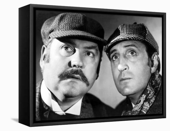 The Hound Of The Baskervilles, Nigel Bruce & Basil Rathbone, 1939-null-Framed Stretched Canvas