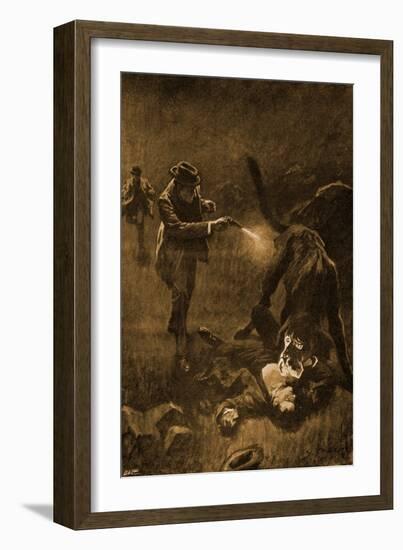 The Hound Of The Baskervilles-Sidney Paget-Framed Giclee Print