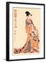 The Hour of the Hare-Kitagawa Utamaro-Framed Art Print