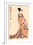 The Hour of the Hare-Kitagawa Utamaro-Framed Art Print