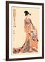 The Hour of the Hare-Kitagawa Utamaro-Framed Art Print