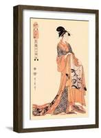 The Hour of the Hare-Kitagawa Utamaro-Framed Art Print