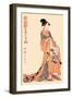 The Hour of the Hare-Kitagawa Utamaro-Framed Art Print